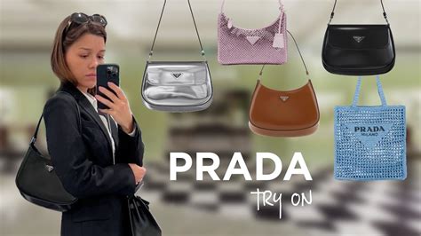 PRADA CLEO BAG SIZES + Raffia Tote 